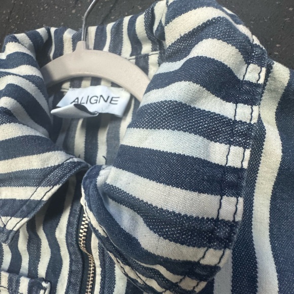 ALIGNE for Anthropolgie Gabriella Short-Sleeve Denim Midi Dress - Picture 14 of 14